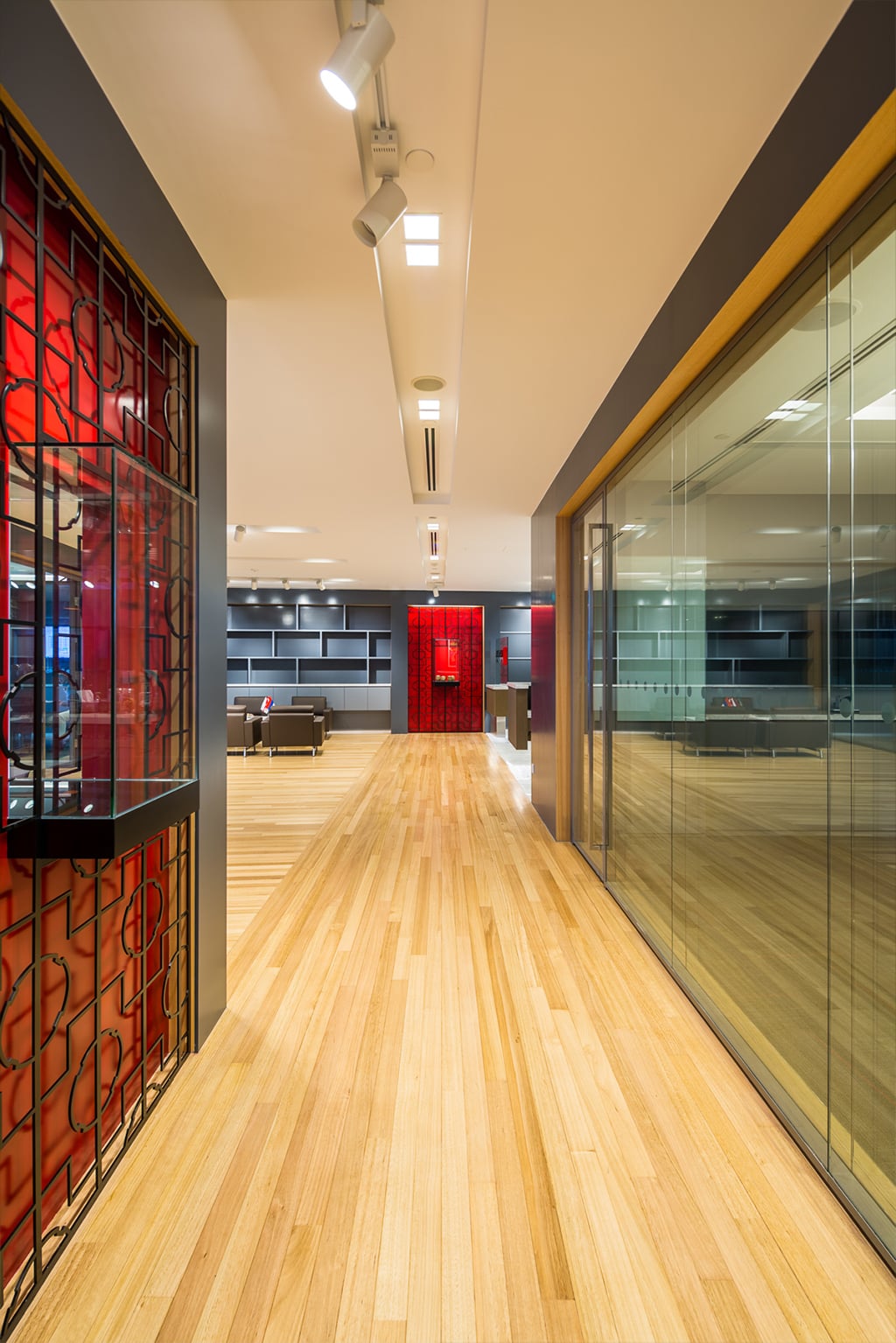 Architecture photography showcasing commercial project with HDR lighting balance and perspective correction