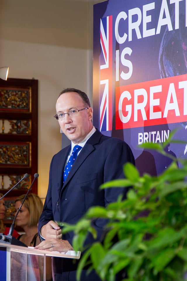 Corporate event photography capturing keynote presentation at a Singapore event