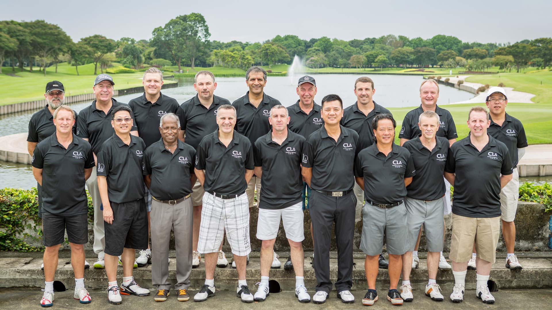 A group shot of the Creative Lighting Asia team on their annual golf day