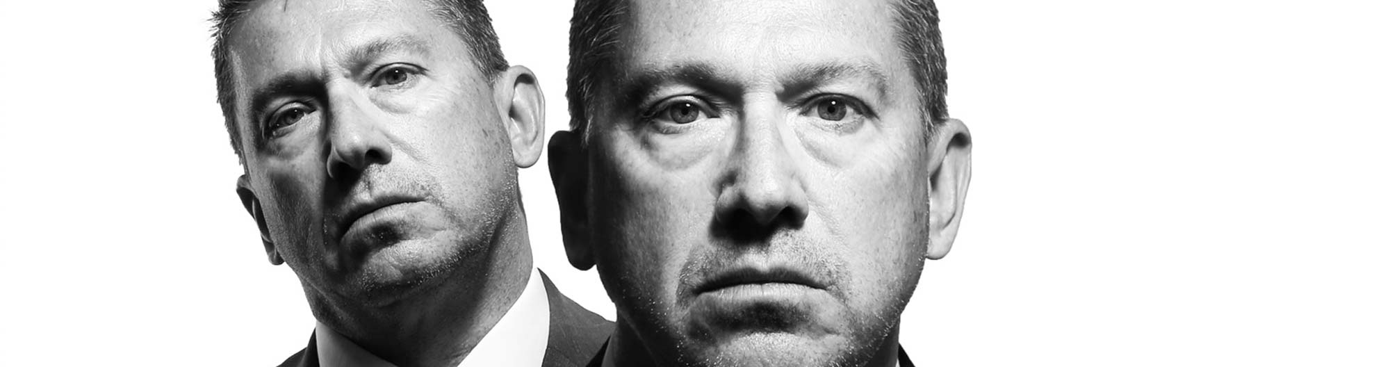 Recreating David Bailey's iconic Kray Twins portrait