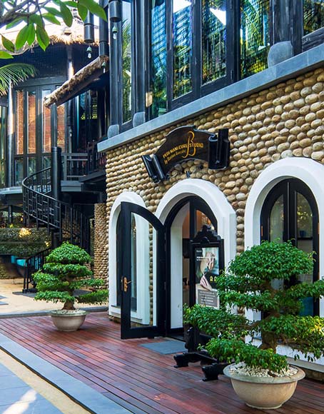 InterContinental Danang resort architecture photography showing hillside setting and contemporary design